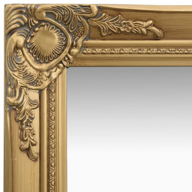 Wall Mirror Baroque Style 50x60cm Gold Image 4