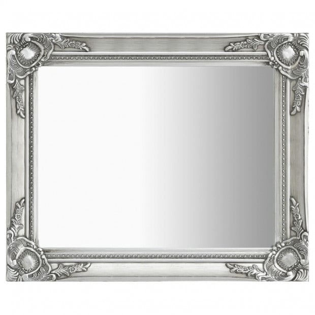 Wall Mirror Baroque Style 50x60 Cm Silver Image 2