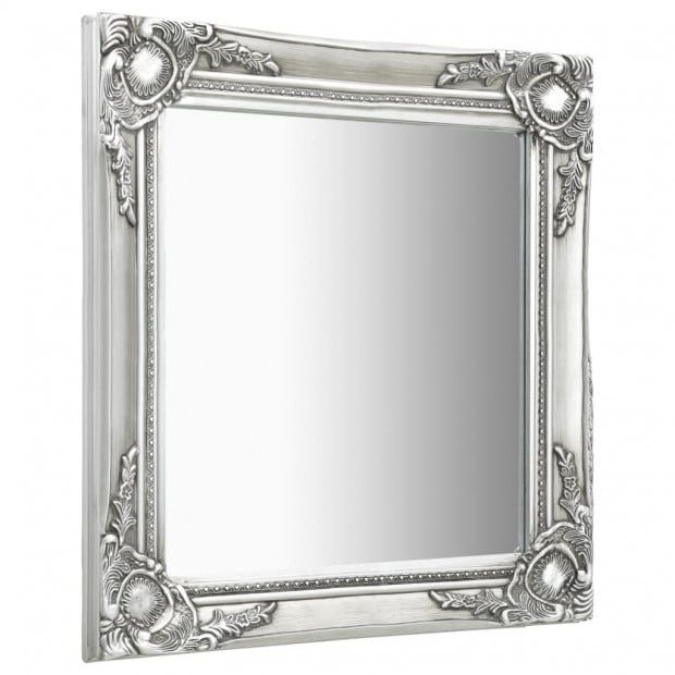 Wall Mirror Baroque Style 50x60 Cm Silver Image 3