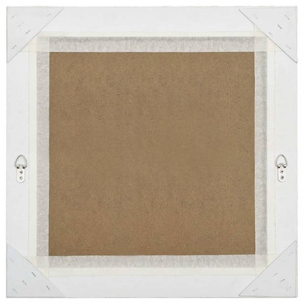 Wall Mirror Baroque Style 60x60 Cm White Image 4