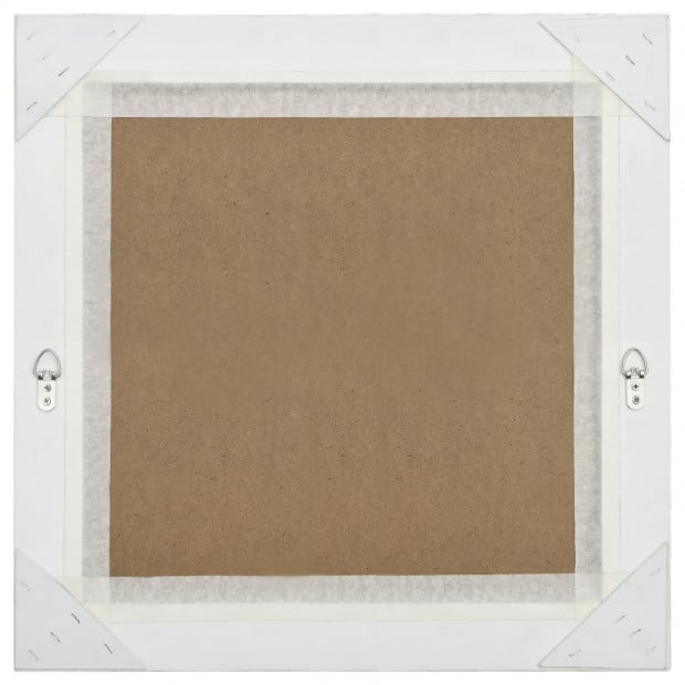 Wall Mirror Baroque Style 60x60 Cm Silver Image 4