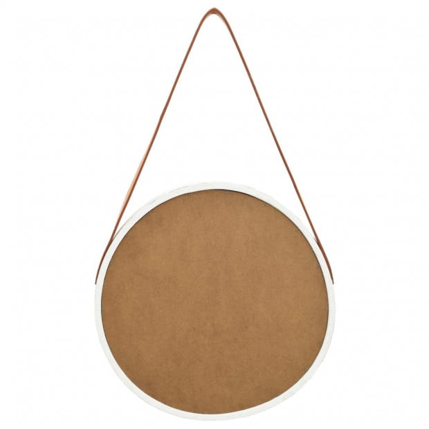 Wall Mirror With Strap 40 Cm White Image 5