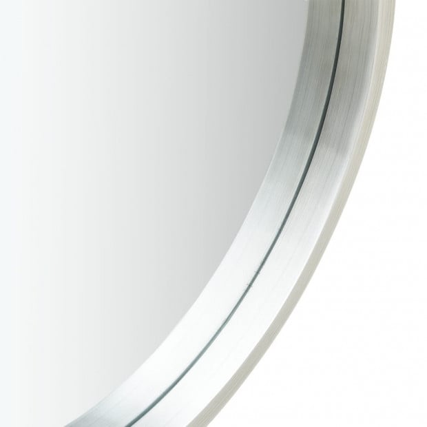 Wall Mirror With Strap 40cm Silver Image 4