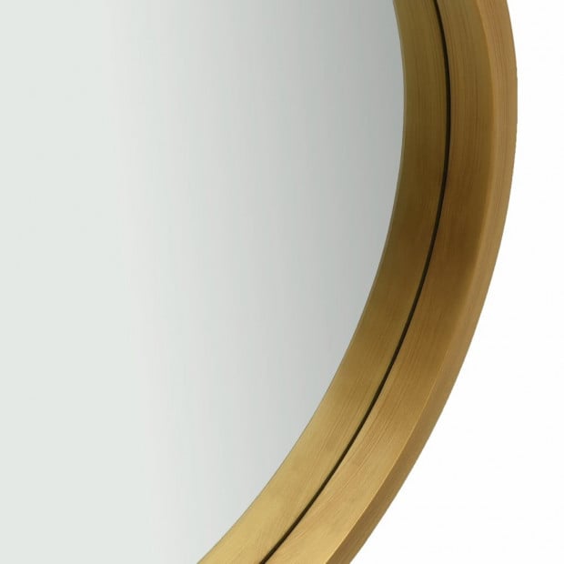 Wall Mirror With Strap 50cm Gold Image 3