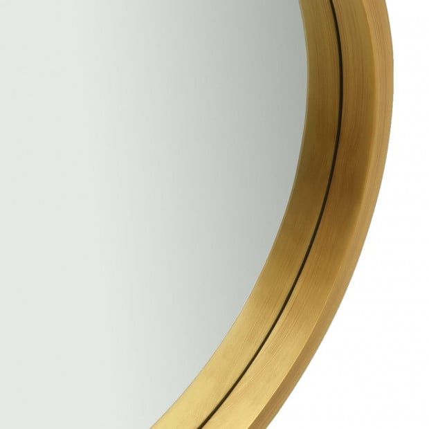 Wall Mirror With Strap 60cm Gold Image 4