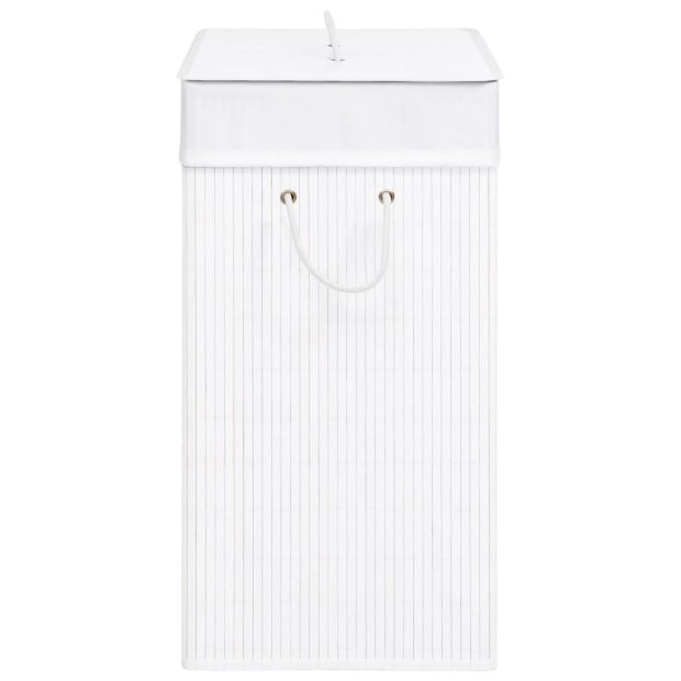 Bamboo Laundry Basket White 100 L Image 5