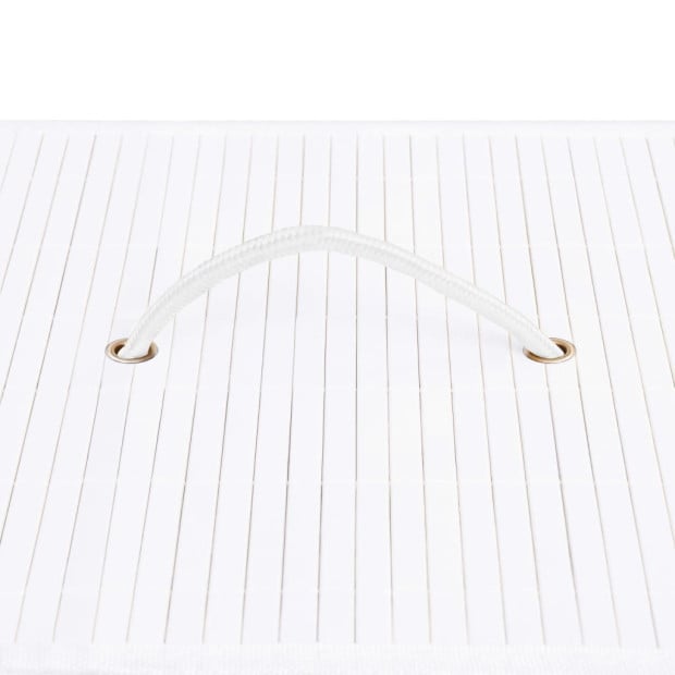Bamboo Laundry Basket White 100 L Image 6