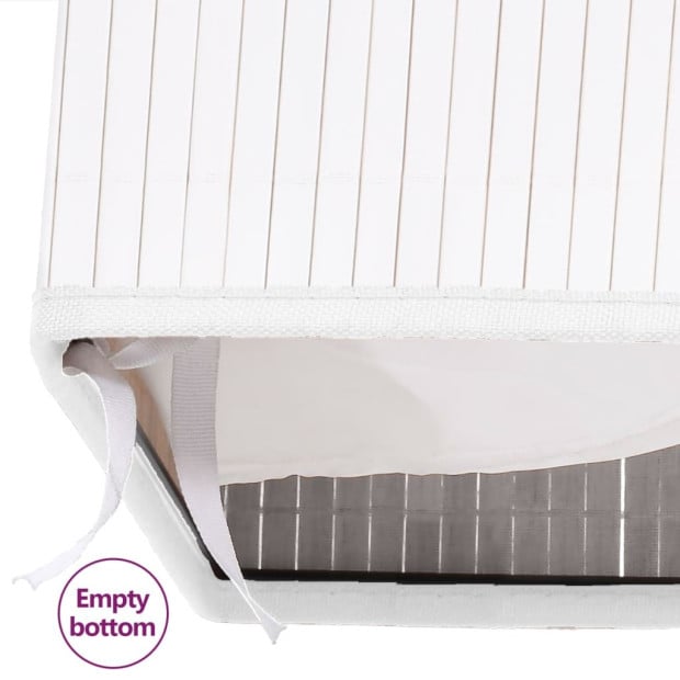 Bamboo Laundry Basket White 100 L Image 8