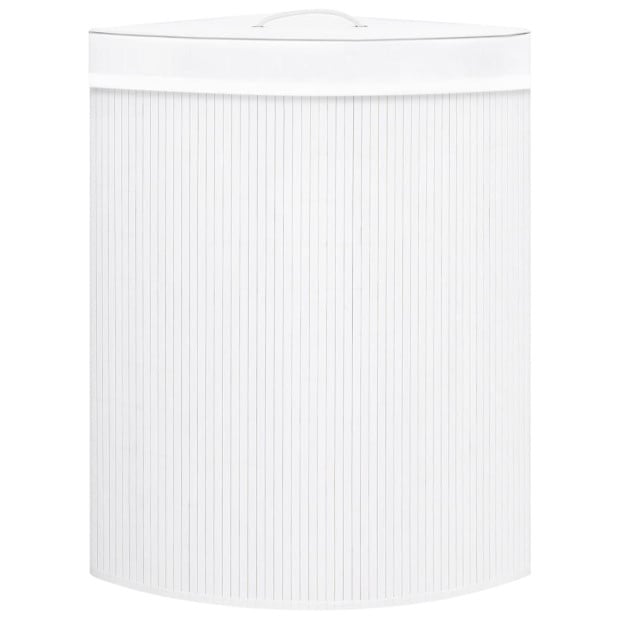 Bamboo Corner Laundry Basket White 60 L Image 2