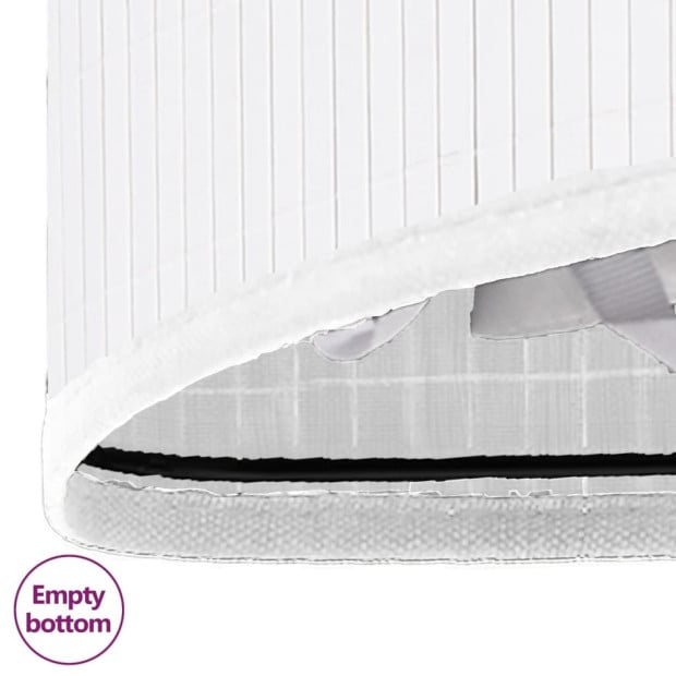 Bamboo Corner Laundry Basket White 60 L Image 6