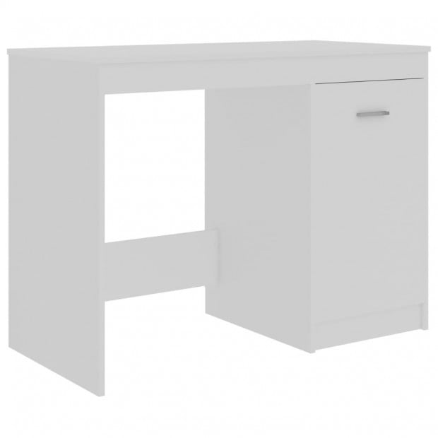 Desk White 140x50x76 Cm Chipboard Image 4
