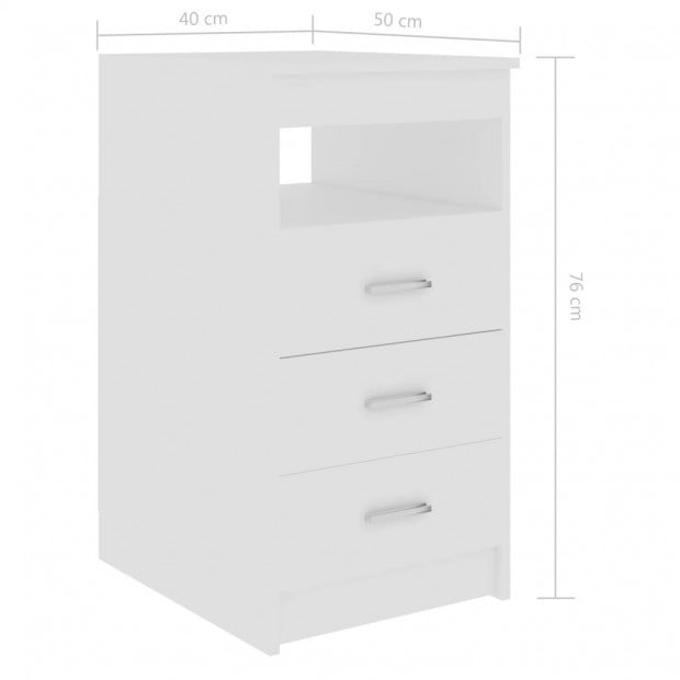 Desk White 140x50x76 Cm Chipboard Image 7