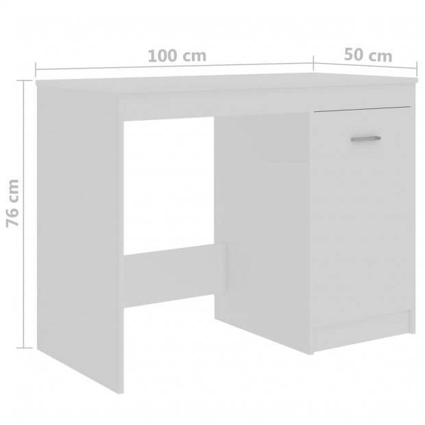 Desk White 140x50x76 Cm Chipboard Image 8