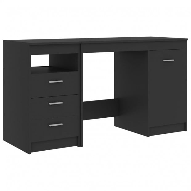 Desk Grey 140x50x76 Cm Chipboard Image 2