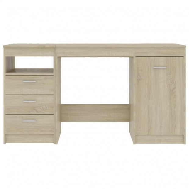 Desk Sonoma Oak 140x50x76 Cm Chipboard Image 4