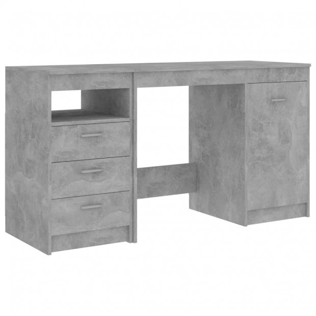 Desk Concrete Grey 140x50x76 Cm Chipboard