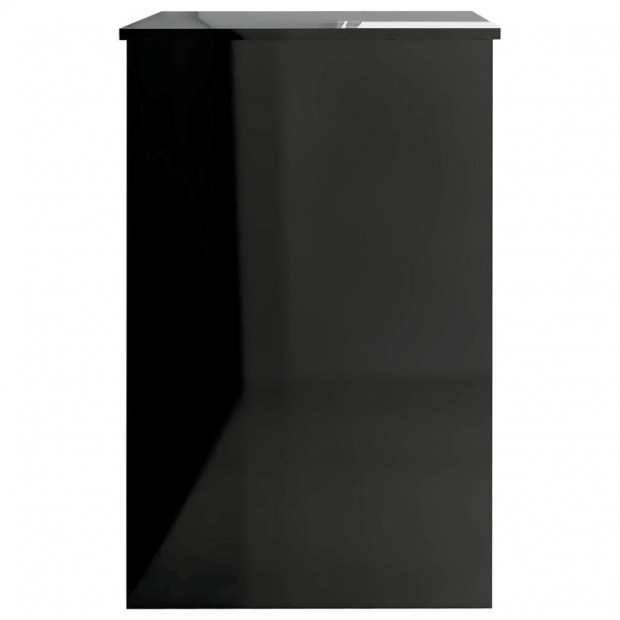 Desk High Gloss Black 140x50x76 Cm Chipboard Image 10