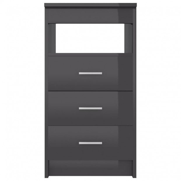 Desk High Gloss Grey 140x50x76 Cm Chipboard Image 11