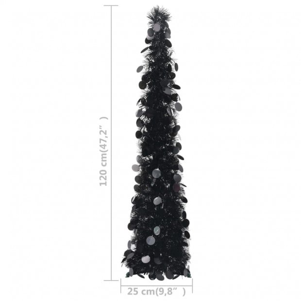 Pop-up Artificial Christmas Tree Black 120 Cm Pet Image 5