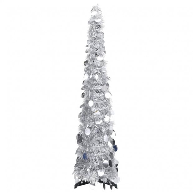 Pop-up Artificial Christmas Tree Silver 120 Cm Pet