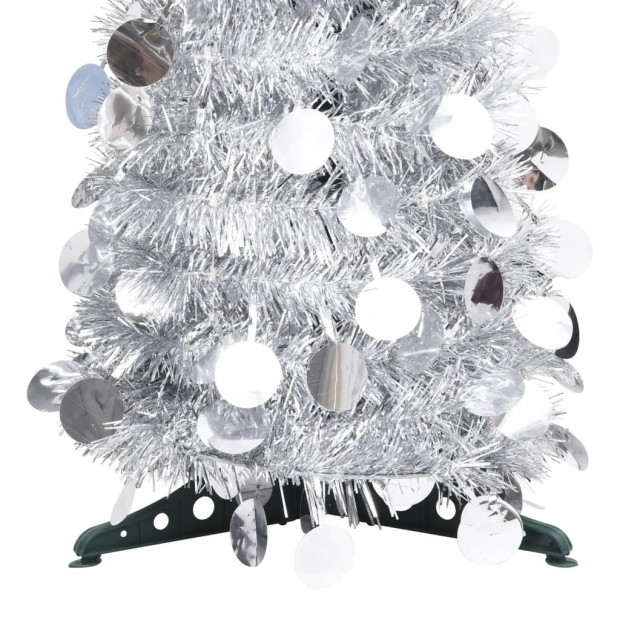 Pop-up Artificial Christmas Tree Silver 150 Cm Pet Image 3