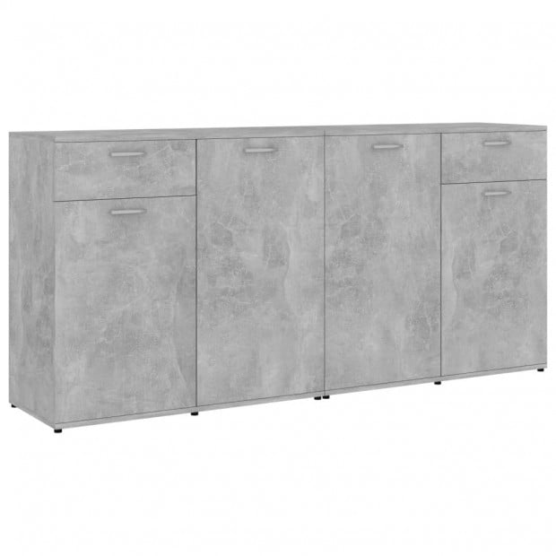 Sideboard Concerte Grey 160x36x75 Cm Chipboard