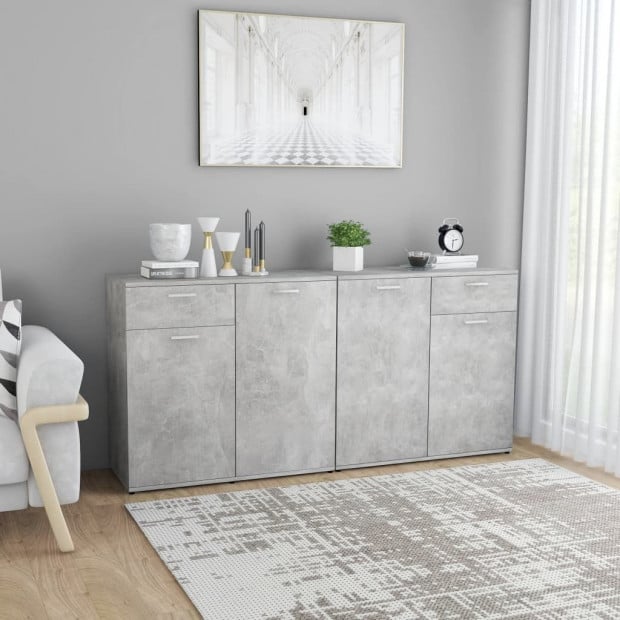 Sideboard Concerte Grey 160x36x75 Cm Chipboard Image 2