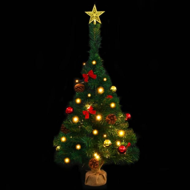 Artificial Christmas Tree With Baubles And Leds Green 64 Cm Image 2
