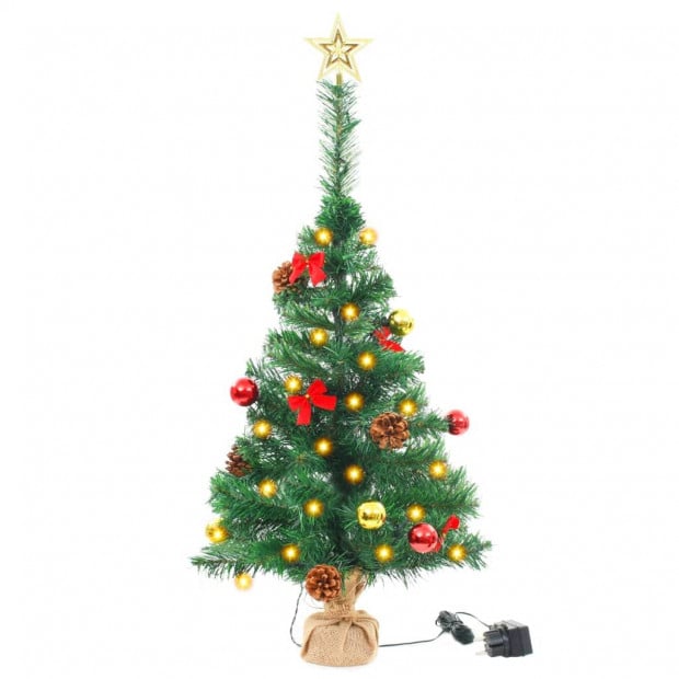 Artificial Christmas Tree With Baubles And Leds Green 64 Cm Image 4