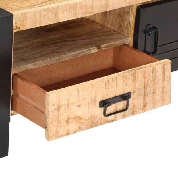 Coffee Table 100x50x40 Cm Rough Mango Wood Image 6