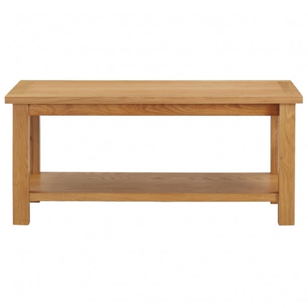 Coffee Table 90x45x40 Cm Solid Oak Wood Image 2