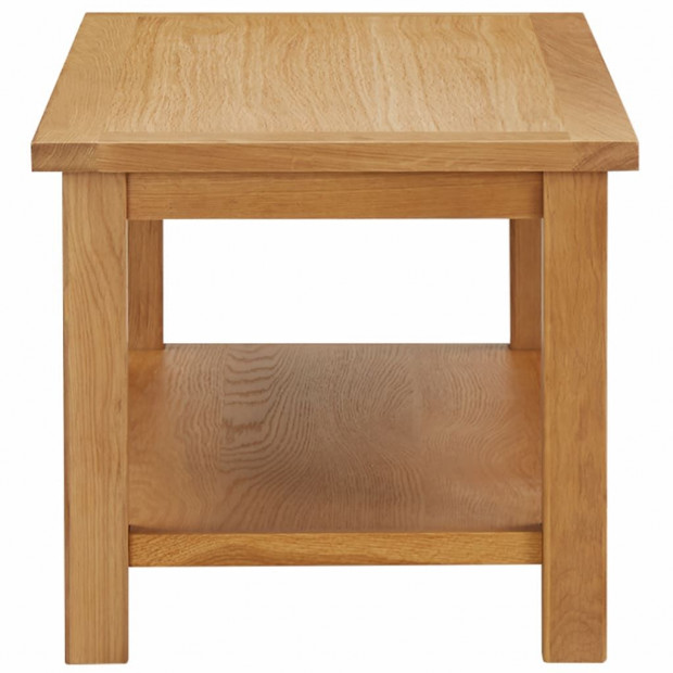 Coffee Table 90x45x40 Cm Solid Oak Wood Image 3