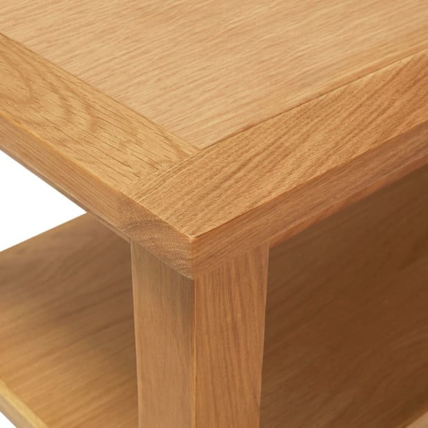 Coffee Table 110x55x40cm Solid Oak Wood Image 5