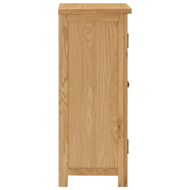 Cupboard 45x32x85 Cm Solid Oak Wood Image 4