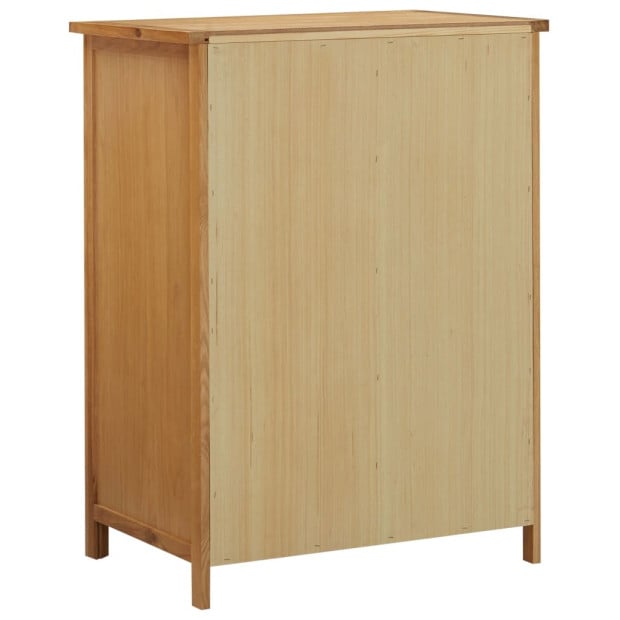 Wardrobe 76x52x105 Cm Solid Oak Wood Image 5