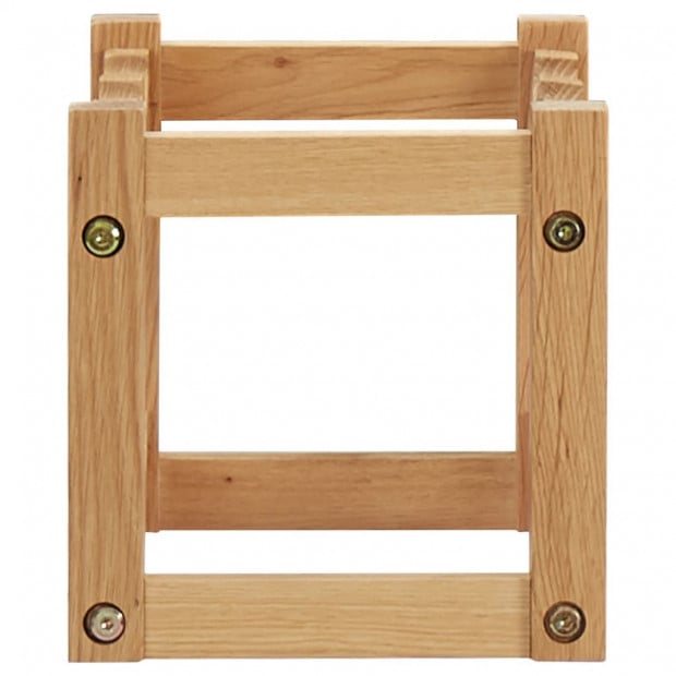 Wine Rack For 6 Bottles 37x21x21 Cm Solid Oak Wood Image 3