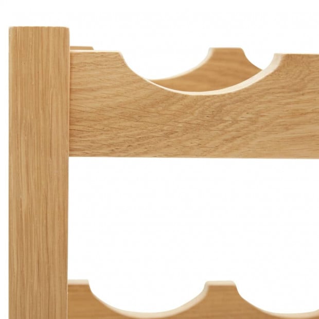 Wine Rack For 6 Bottles 37x21x21 Cm Solid Oak Wood Image 4