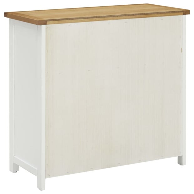 Chest Of Drawers 80x35x75 Cm Solid Oak Wood Image 5
