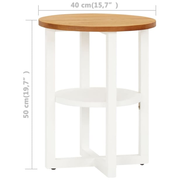 Lamp Table 40x50 Cm Solid Oak Wood Image 6