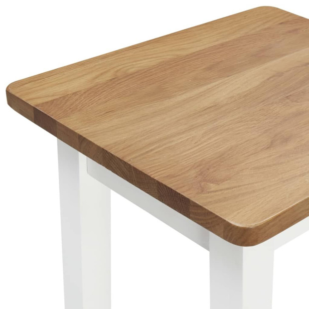 Bar Stools 2 Pcs Solid Oak Wood Image 4