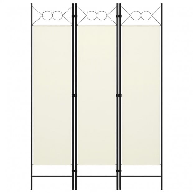 3-panel Room Divider Cream White 120x180 Cm
