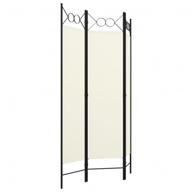 3-panel Room Divider Cream White 120x180 Cm Image 3
