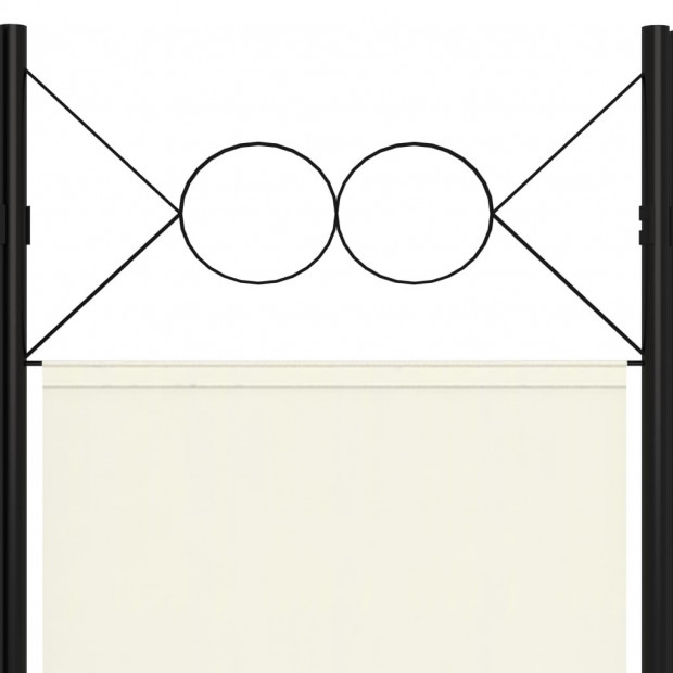 3-panel Room Divider Cream White 120x180 Cm Image 5