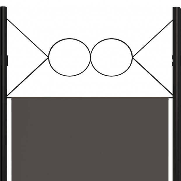 3-panel Room Divider Anthracite 120x180 Cm Image 5