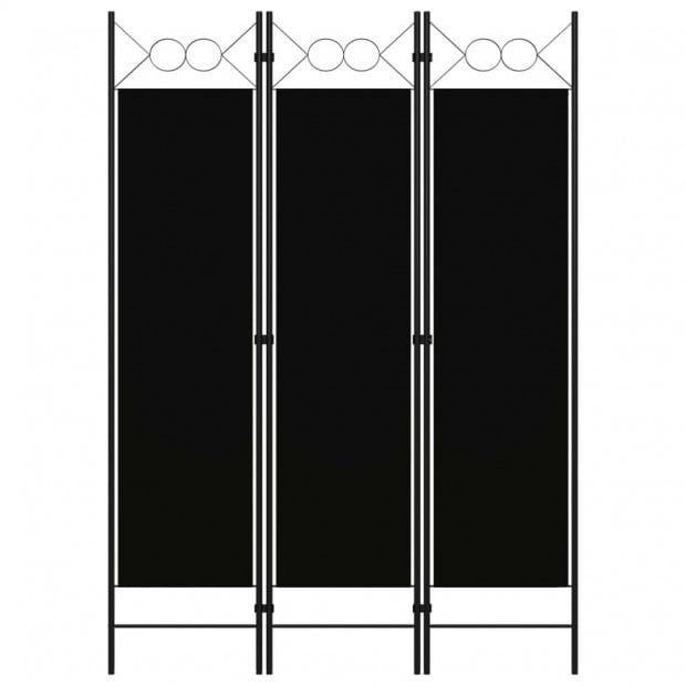 3-panel Room Divider Black 120x180 Cm