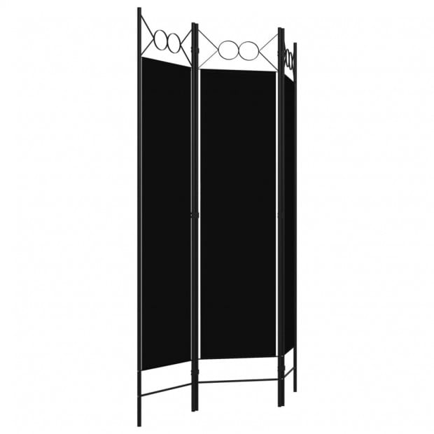 3-panel Room Divider Black 120x180 Cm Image 3