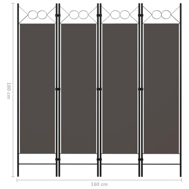 4-panel Room Divider 160x180 Cm Image 6