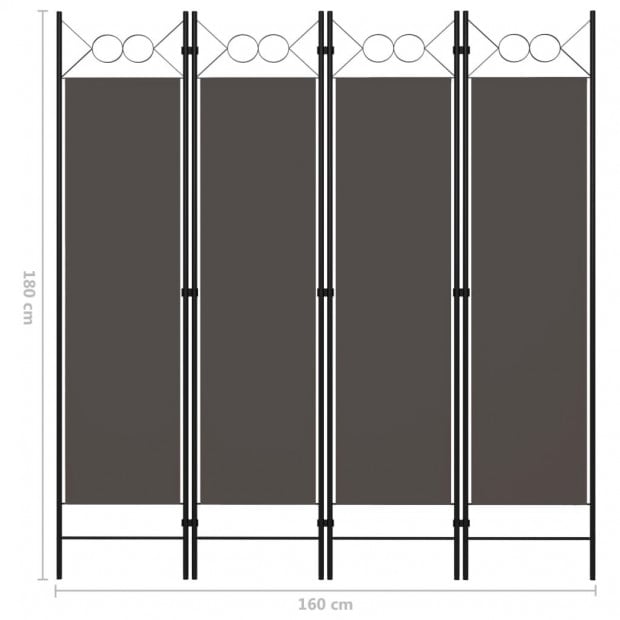 4-panel Room Divider  160x180 Cm Image 6