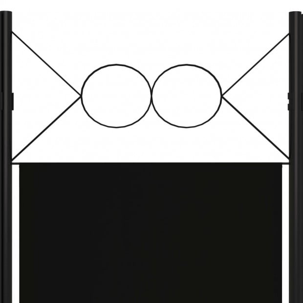 4-panel Room Divider 160x180 Cm Black Image 5