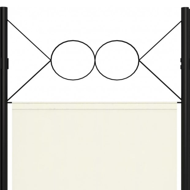 5-panel Room Divider Cream White 200x180 Cm Image 5